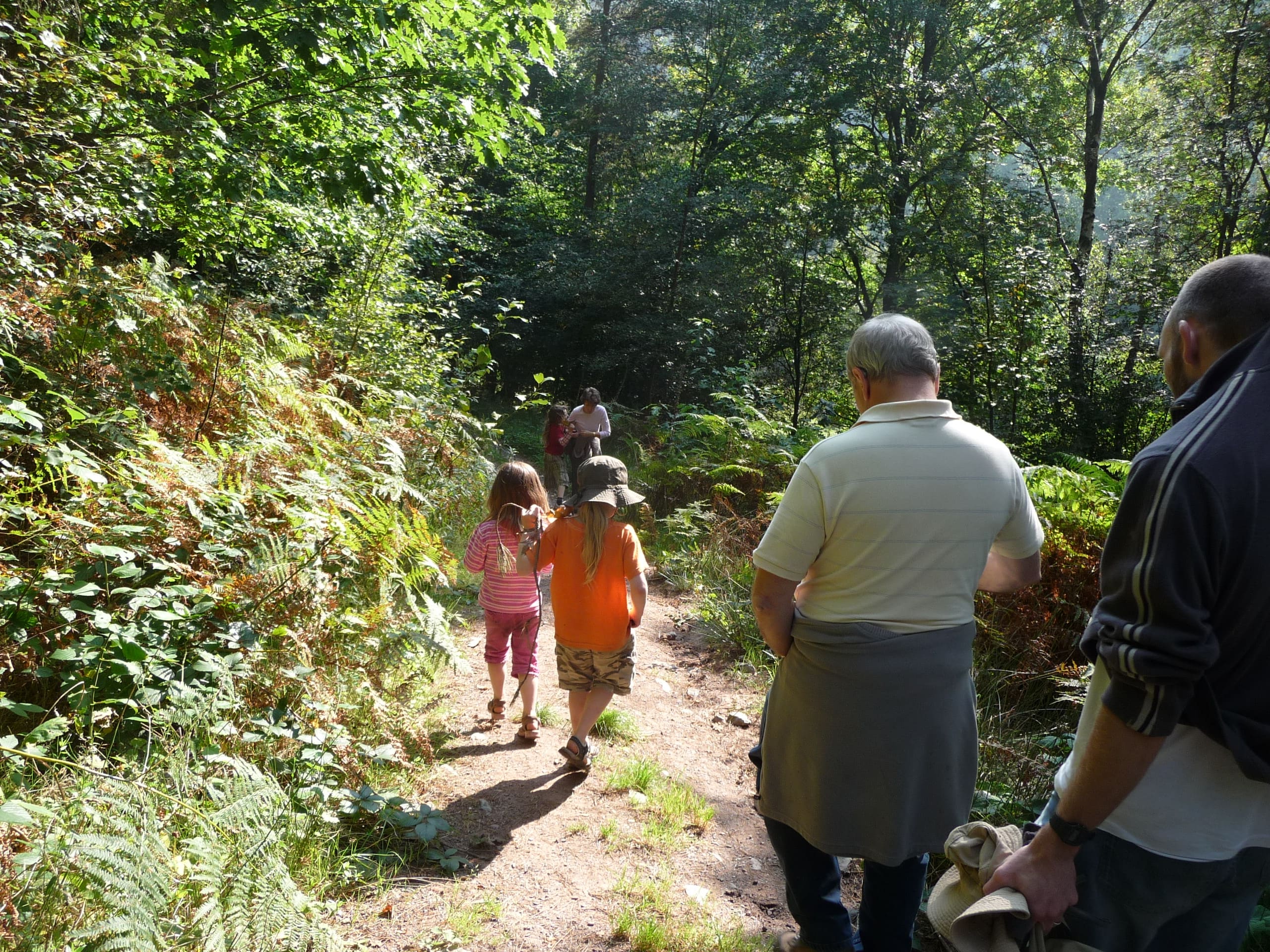 Family group in woodland